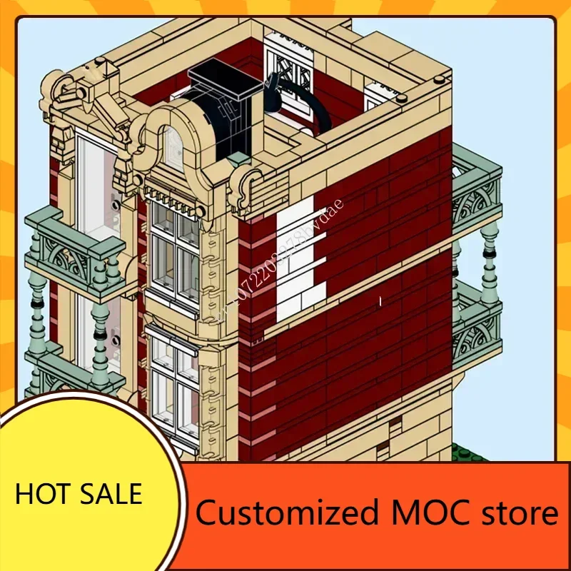 ชุดตัวต่อ 4518 ชิ้น ร้านขายชีสยอดนิยมในเมือง แบบจำลองถนน MOC สถาปัตยกรรมสร้างสรรค์ ประกอบเองได้ ของขวัญวันเกิด วันคริสต์มาส สำหรับเด็ก