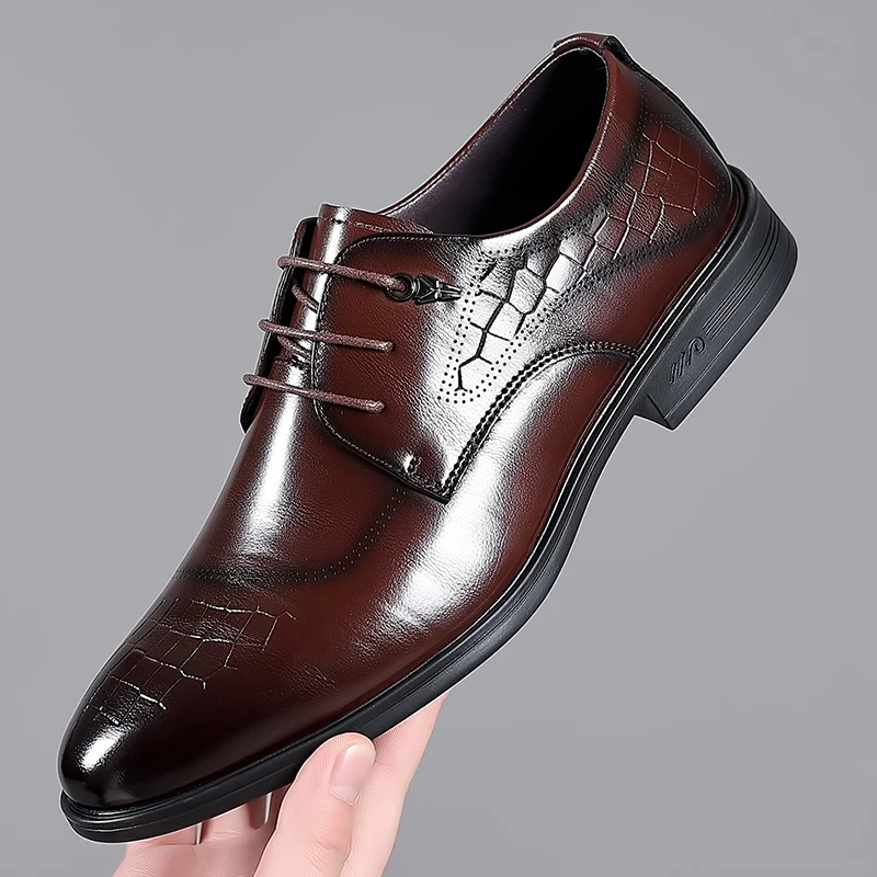 

men wedding party shoes lace up Oxford Dress Shoes Men Cow Leather Suit Shoes Footwear Wedding Formal Italian Shoes men