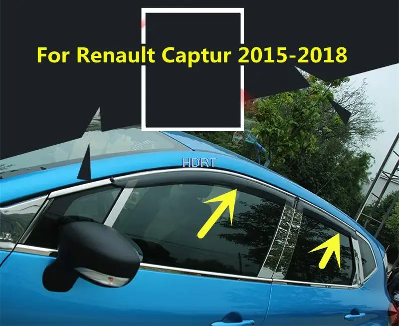 

Side Window Deflector For Renault Captur 2015-2018 Car Styling 4pcs Sun Rain Guard Visor Awning Protector Decoration Accessories