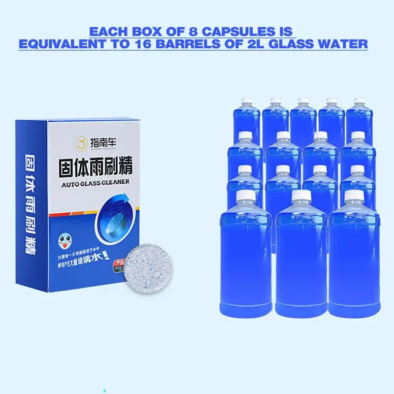 Windscreen Washer Tablets Solid Windscreen Washer Tablets Multifunctional Car Effervescent Tabs Fluid Detergent Tablets For Cars