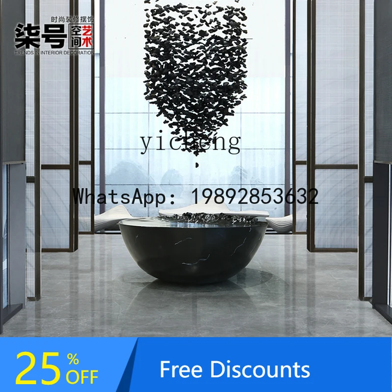 

sales office center abstract water ripple sculpture ornament hotel large creative floor decoration