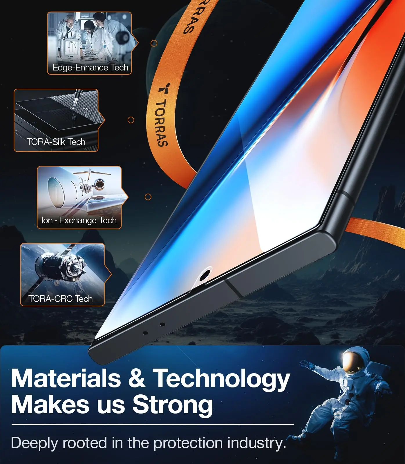 TORRAS 2PCS For Samsung Galaxy S24 Ultra Screen Protector HD 9H Screen Protector Samsung S24 Plus Protective Film