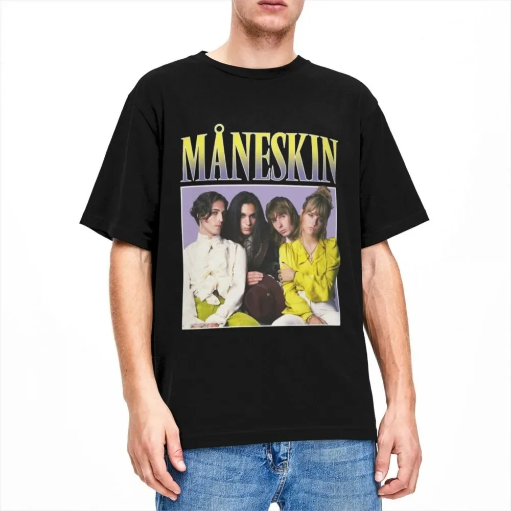 New Arrival Men Women's Maneskin Eurovision T Shirt Accessories  Cotton T-shirt Clothes Fashion Tees