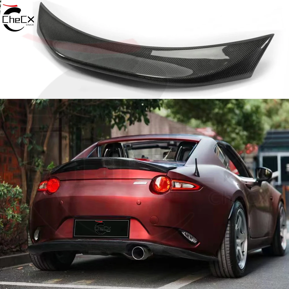 For Mazda 2016-2024 MX5 Miata ND RF LMS Style Carbon fiber Material  Rear Spoiler Rear Trunk Lid Spoiler Tail