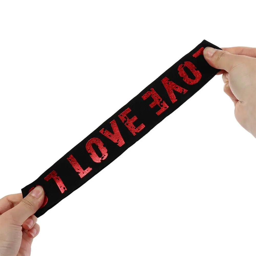 Jazz Dance Hair Band Letter Love Kid Accessories Unisex Absorb Sweat Hip Hop Hairband Sweat Hair Band Sports Headband Sweatband