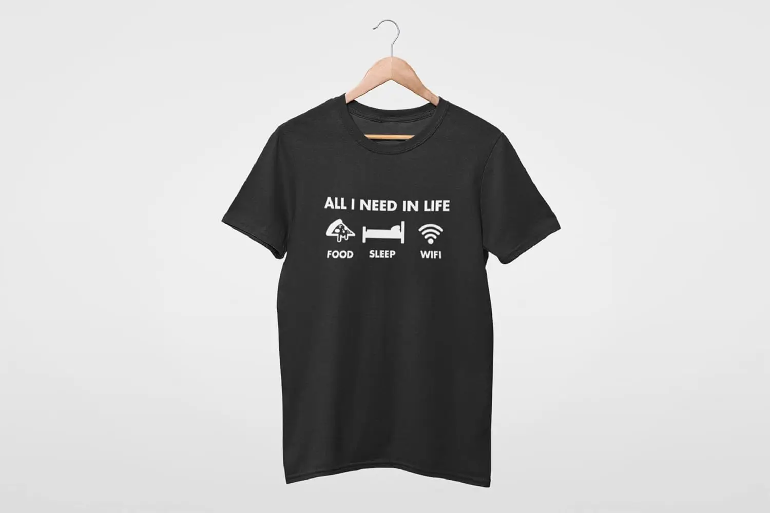 HotScamp All I Need in Life Food Sleep WiFi Mens and Childrens Unisex T-Shirt