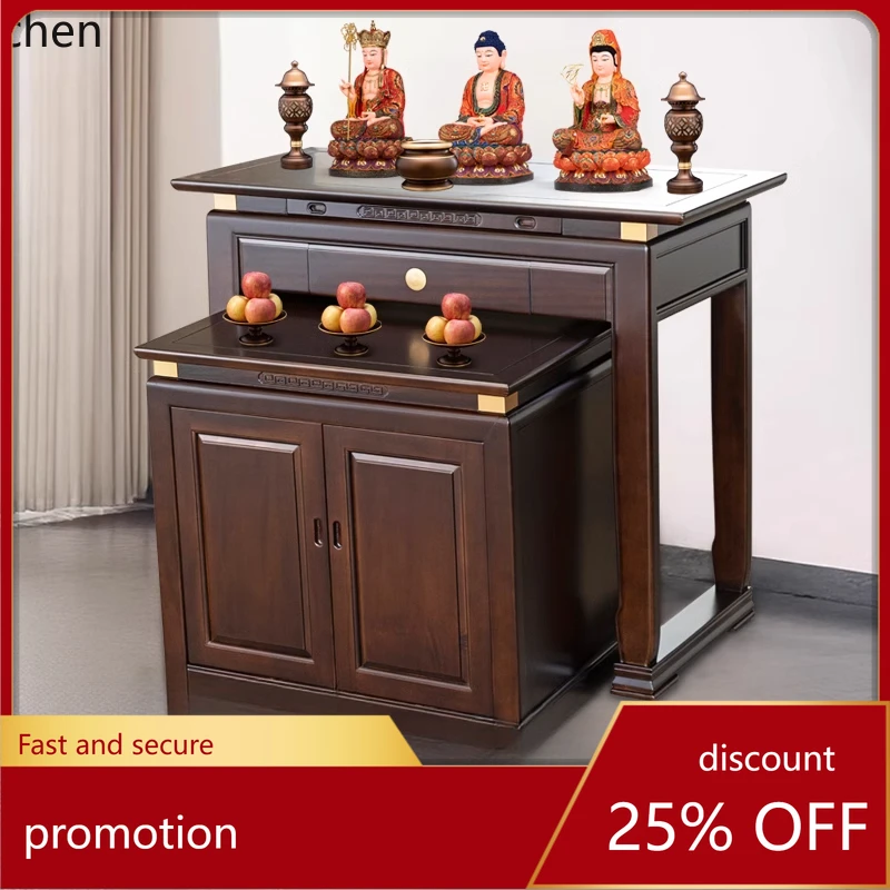 HXL Household Guanyin Buddha Table Offering Incense Table Buddha Hall Incense Guan Gong Shenming
