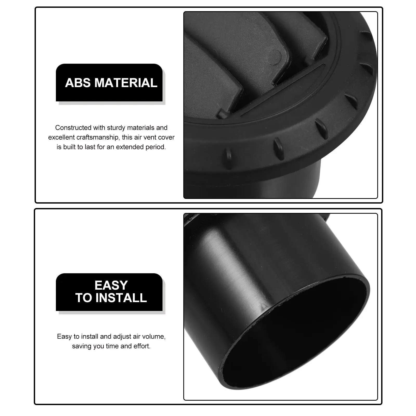 Car Heater Vent Outlet 75mm Rotatable Warm Air Duct Hose Air Conditioning Panel for Auto Truck RV