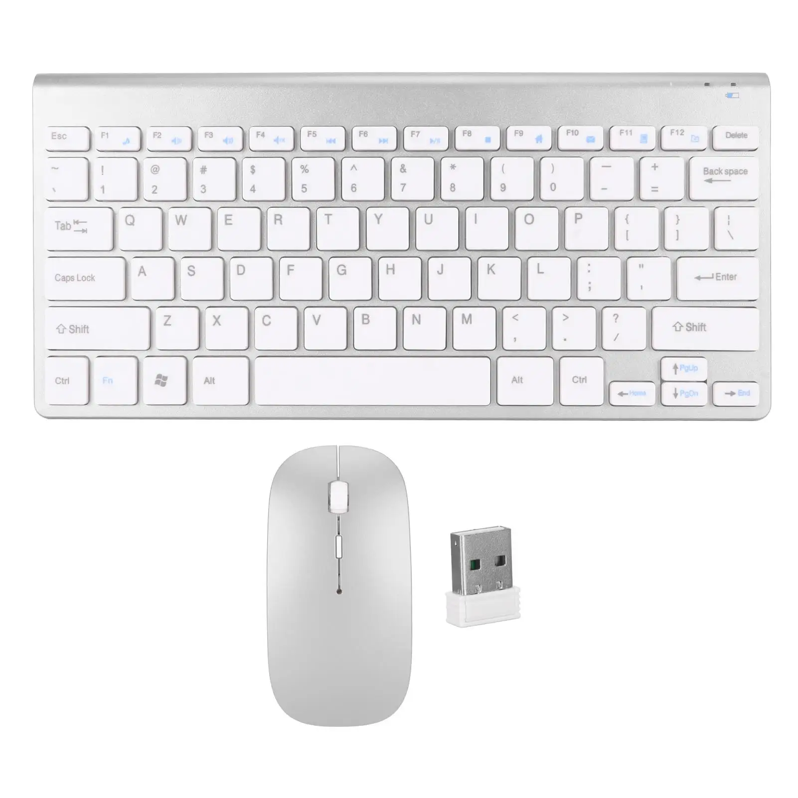 Compact Wireless Keyboard & Mouse Set with Silent LED, Waterproof Design, Power Saving - Ideal for office Use