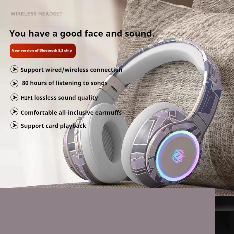 2024 Berlin Voice  Mounted Bluetooth Wireless Earphones Suitable  Music Laptops Gaming E-Sports Noise Reduction Sound Insulation