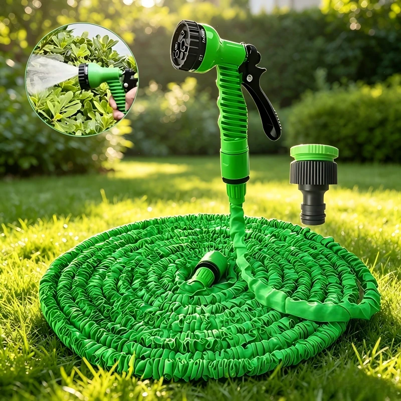 25FT Retractable Hose Multi-functional Garden Hose High Pressure Car Wash Home Sprinkler Traditional Garden Rinse