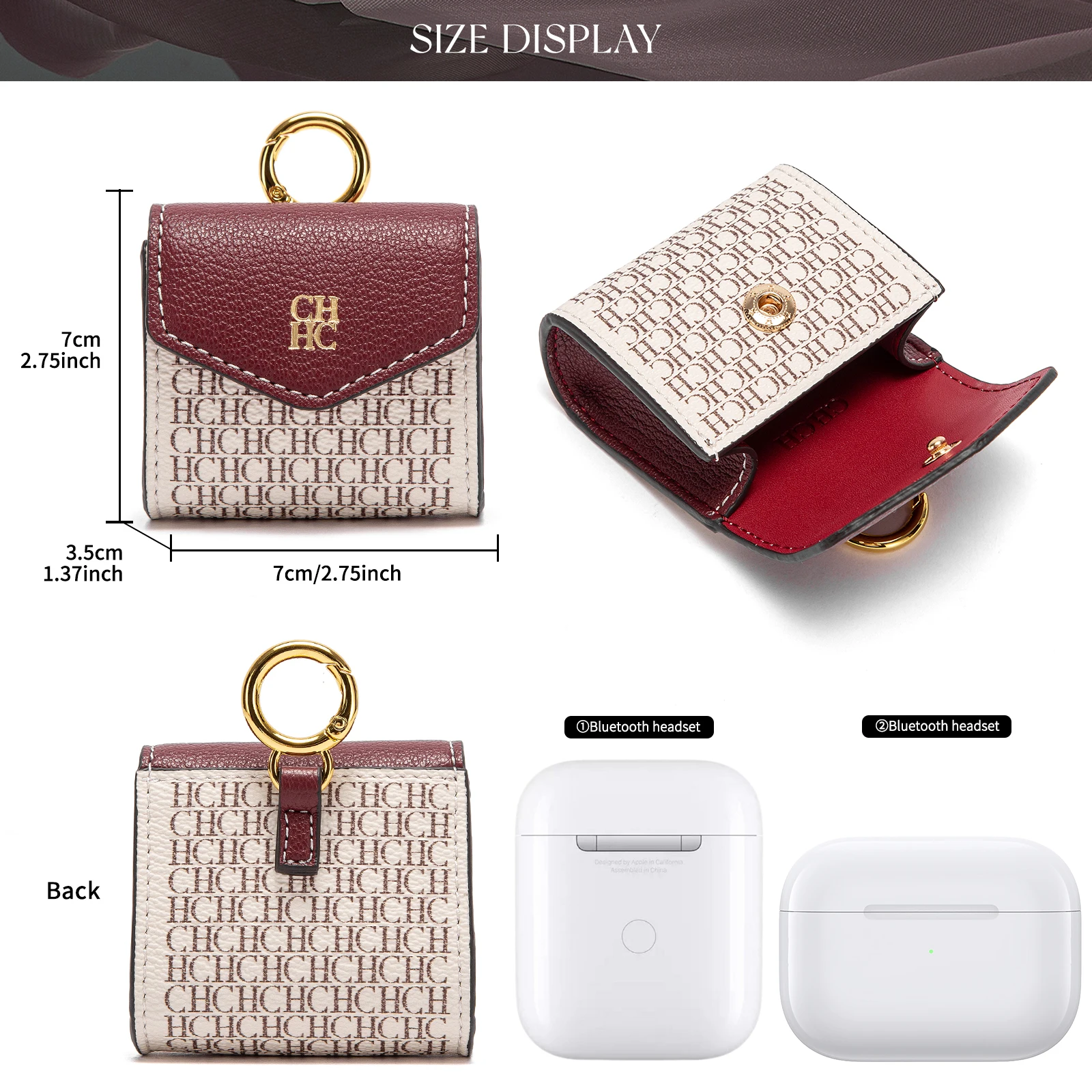 Exquisite Simplicity Fashion New Women's Headphone Bag Classic Style Portable and Compact Fine Workmanship