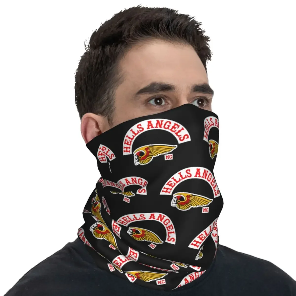 Fashion H-Hells Bandana Angels Logo Motorcycle Club Fashion Cycling Mask Running Travel Sun Balaclava Neck Cover Face Mask