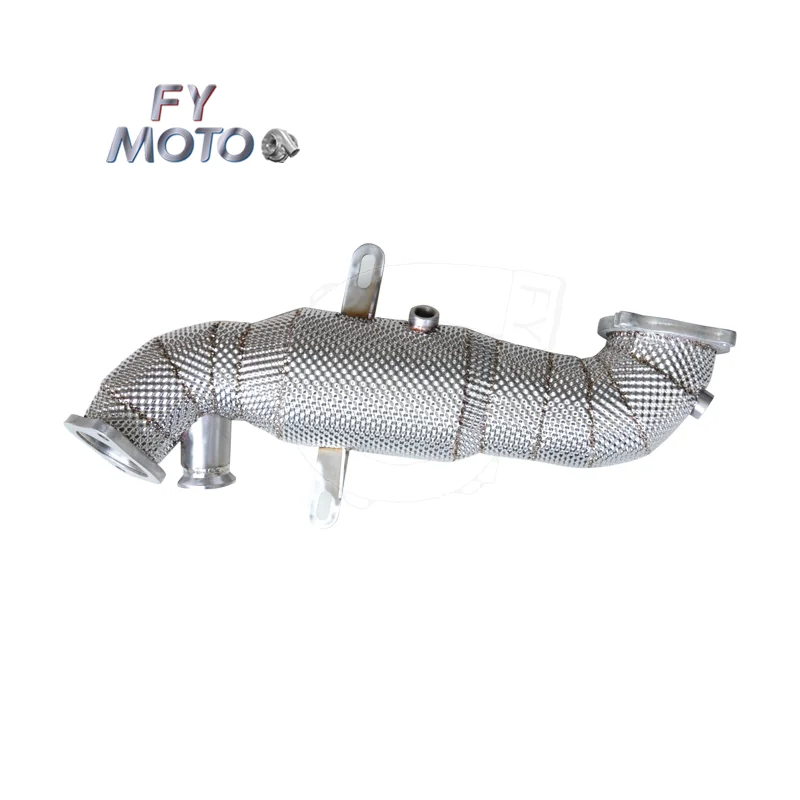 Exhaust Catted Downpipe for Alfa Romeo Giulia 200P/280P 2.0T 2017+ with Heat Shield