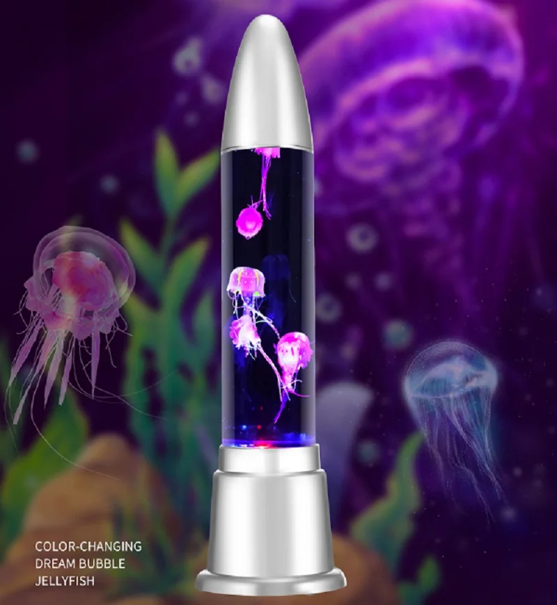

Naxilai 21in LED Jellyfish lava Lamp Aquarium Ocean Night Lights 7color Led Lights with for Home Bedroom Desktop Decoration Gift