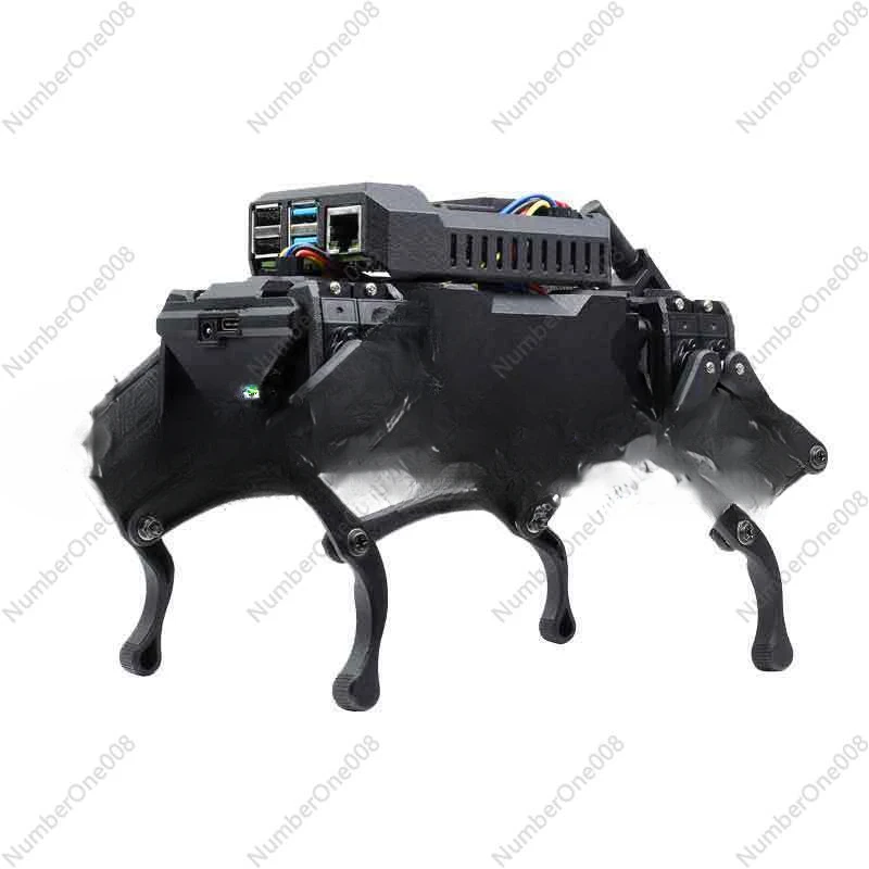 Based on ESP32 and PI4B High Degree of Freedom Bionic Robot Dog Facial Recognition Color Tracking, Motion Detection