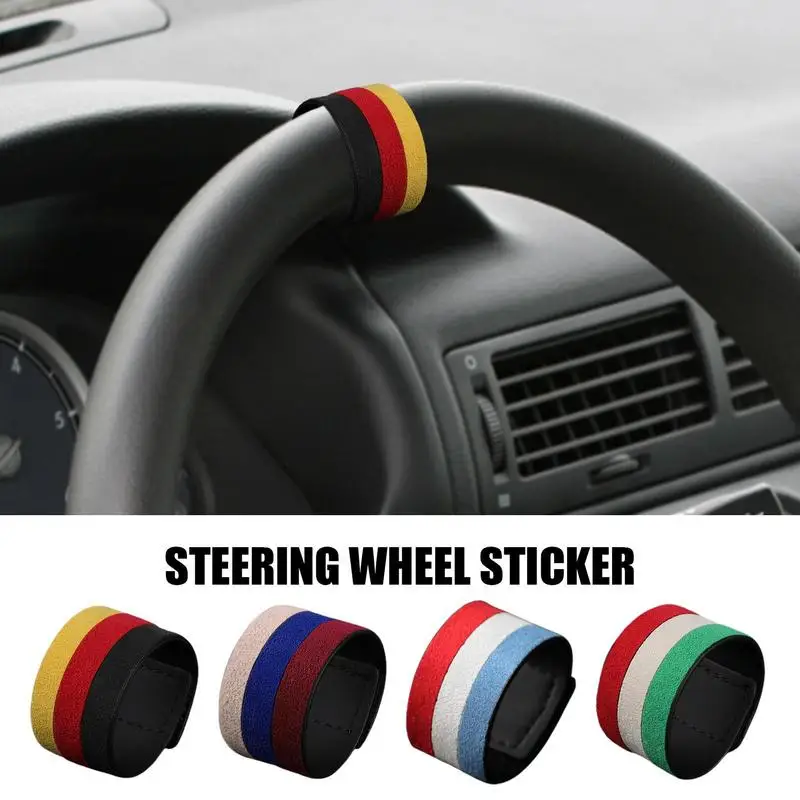 Auto Steering Wheel Center Line Sticker Marking Car Steering Wheel Back To Normal Trim Stickers Sign Car Steering Wheel Luxury