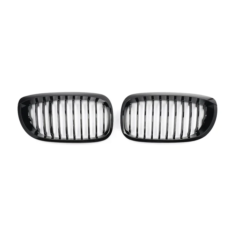 MagicKit  1 Pair Front Gloss Black Kidney Grille For BMW E46 325Ci 330Ci 3 Series 2Door LCI 2002-2006 Facelift