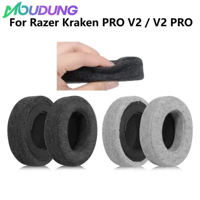 

MOUDUNG Replacement Thick cotton fabric+memory sponge For Razer Kraken PRO V2 / V2 PRO Headphone Accessaries With plastic buckle