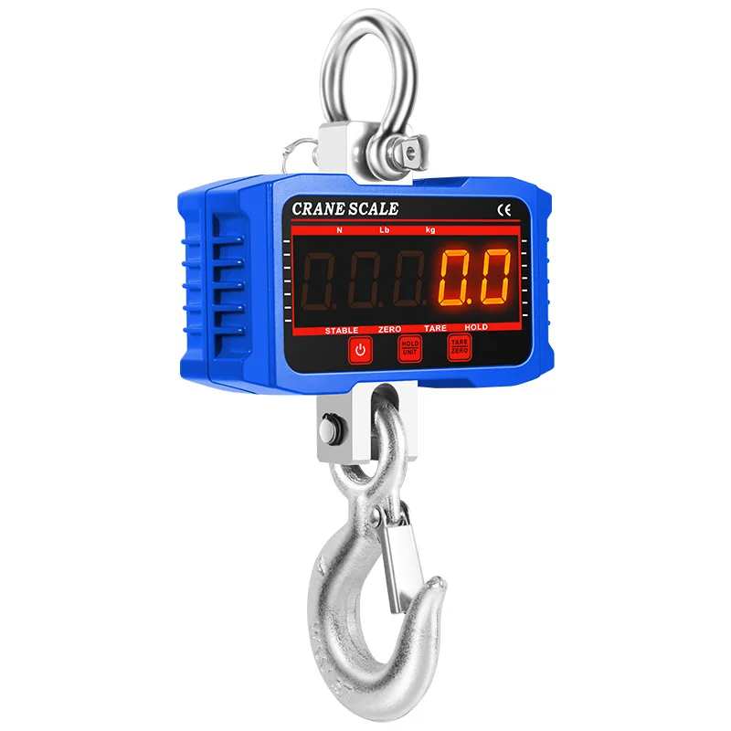 60/100/300kg Hanging Electronic Hook Scale Portable Lifting Scales High Precision LED Display With Remote Control Industrial