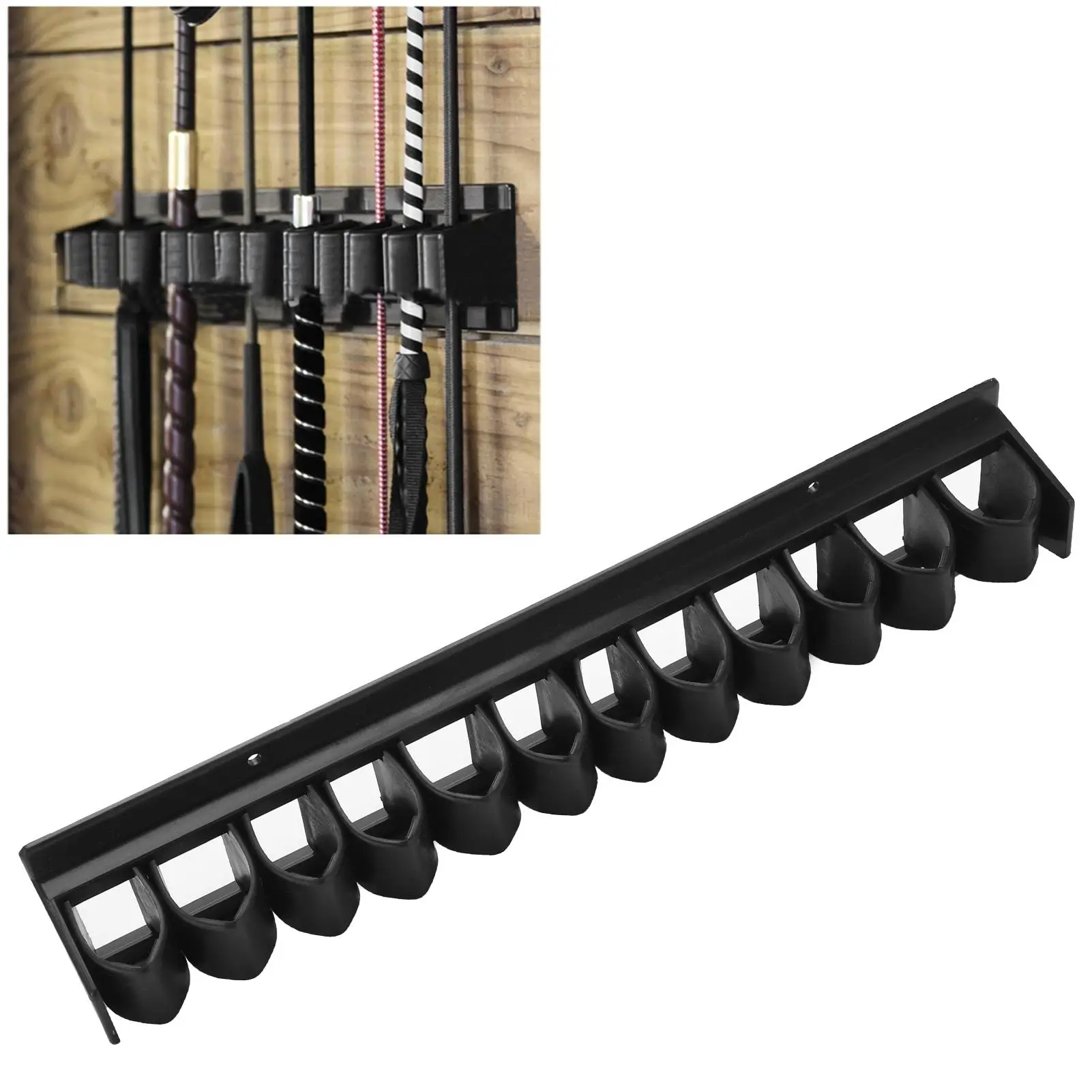 Wall Mounted Plastic Whip  Rack - Horizontal Storage Hanger for  Whips