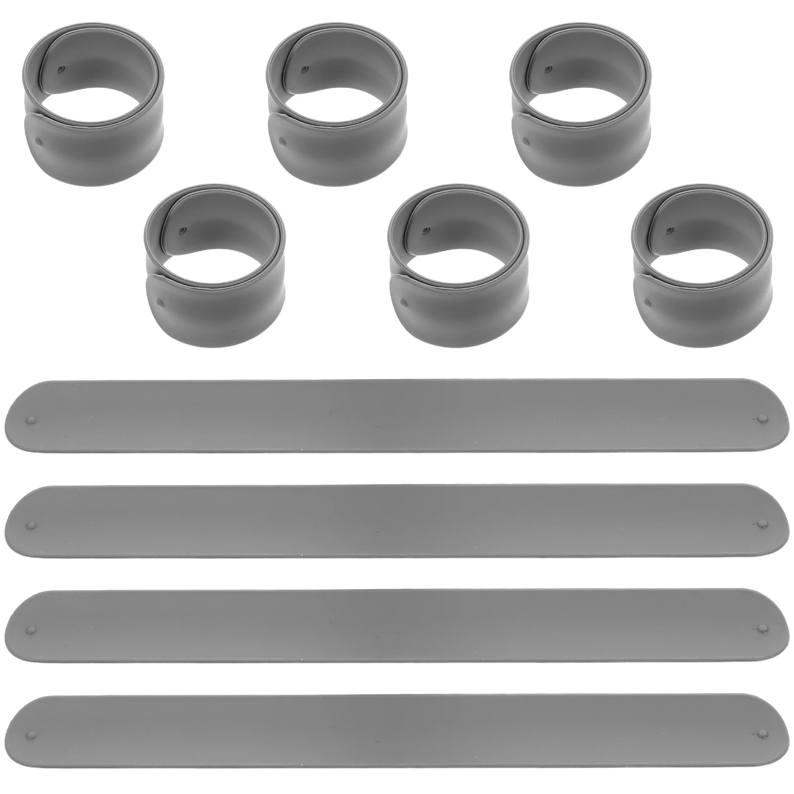 

10Pcs Silicone Slap Bracelets Blank DIY Wristbands Soft Flexible Party Favors Birthday Classroom Silicone Wristband Bracelet