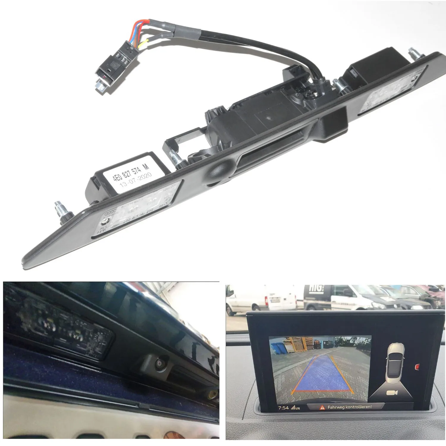 HD Car trunk handle Rear View Backup Camera For Audi A3 8V 8P 8P1 A4 B6 B7 Q7 RS3 S3 RS4 RS6 A6 A6L S6 C6 OEM 4L08275743FZ