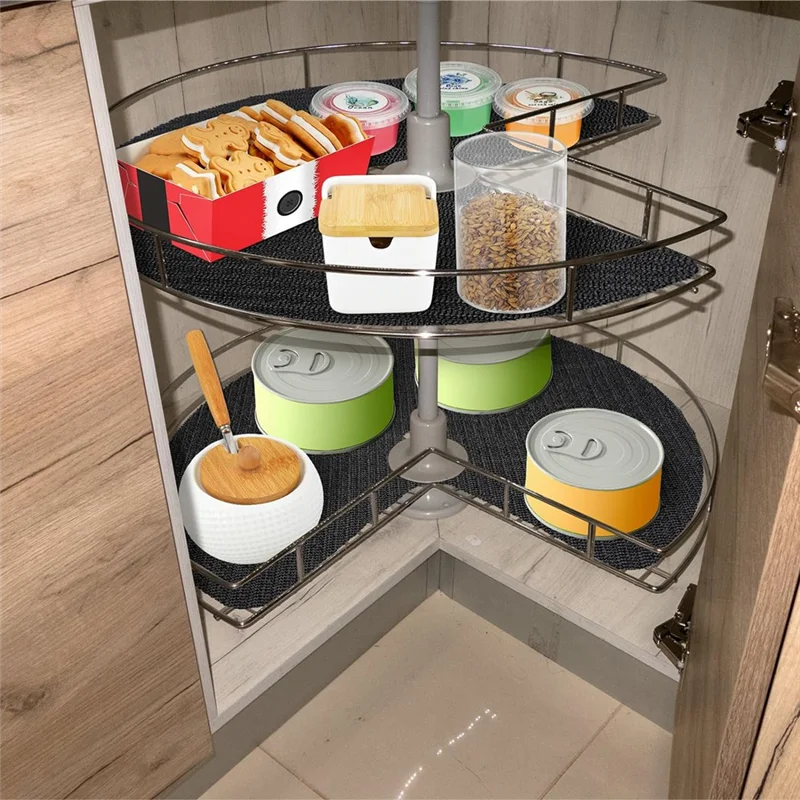 

AS94-4 шт., вкладыш для ленивой полки, неклеящиеся вкладыши для кухонного шкафа, нескользящие коврики для кухонной полки, угловой ящик, кладовая, 26-дюймовая Dura