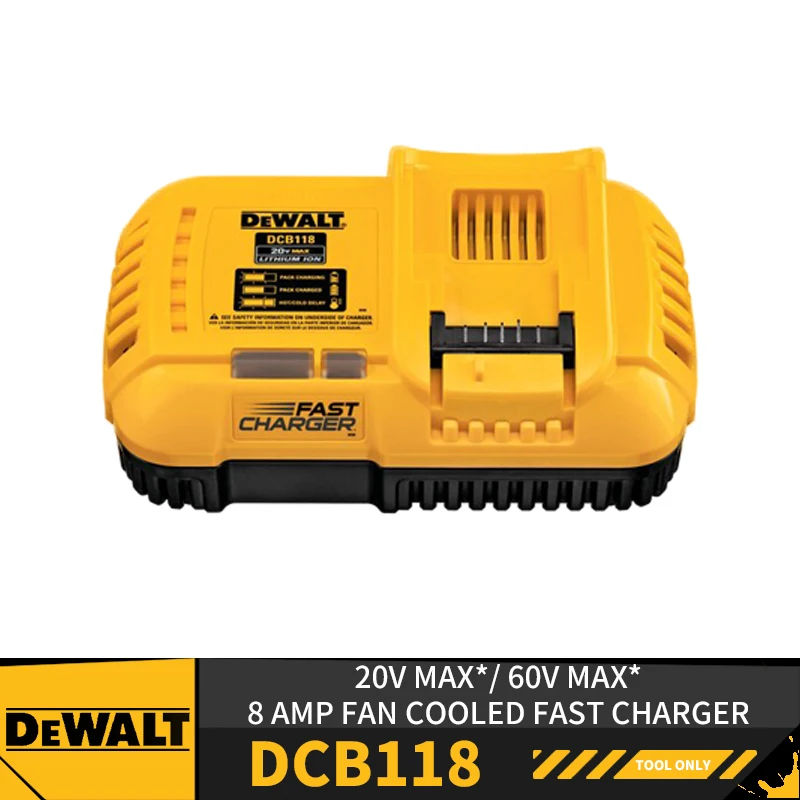 DEWALT Lithium Ion Battery Charger DCB1104 DCB1102 DCB118 220V Lithium Ion Battery Charger Fan Cooled Fast Charger