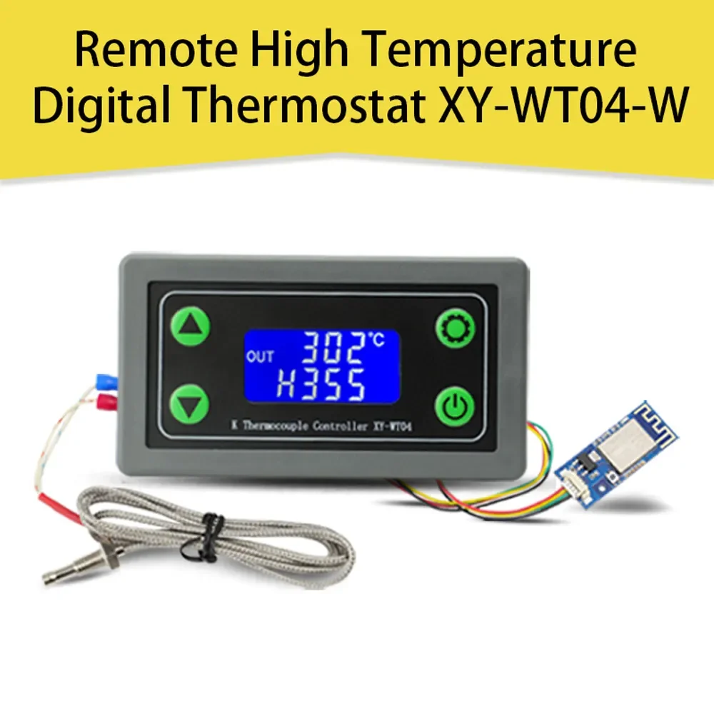 

K-type Thermocouple High Temperature Digital Thermostat -99~999℃ WIFI Remote High Temperature Controller Smart Thermostat