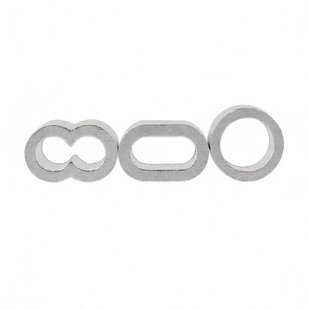 Wire Rope Aluminum Swaging Ferrule 0.5mm 12mm Oval Figure 8 Crimping Sleeve Connector Hardware Rigging Fastener Industrial Kit