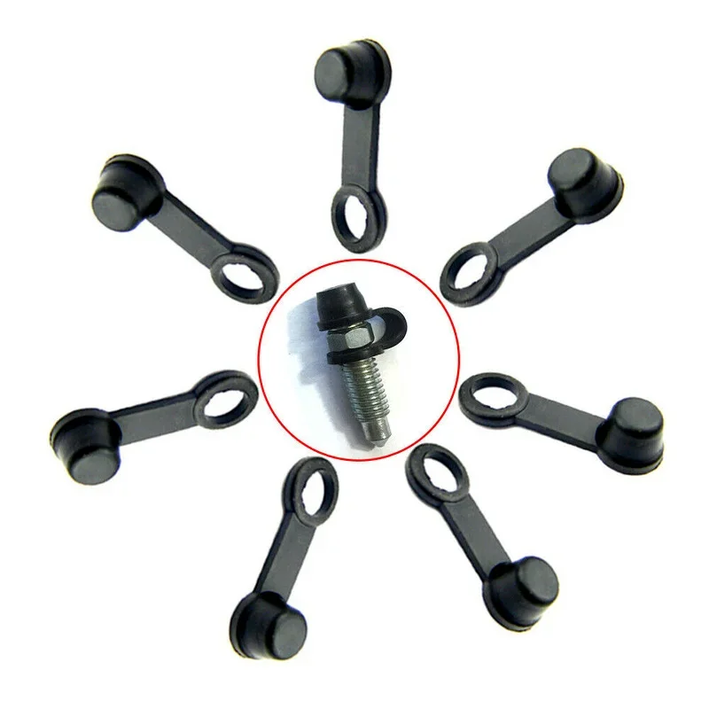 8PCS Car Brake Pump Dust Cap Oil Drain Screw Cap Brake Caliper Sealing Nipple Screw Dust Cap Cover Rubber Motorcycle Accessories