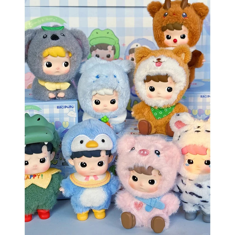 Original Hacipupu Snuggle With You Series Vinyl Face Blind Box Cute Action Figure Doll  Desktop Decoration Toy Kawaii Gifts