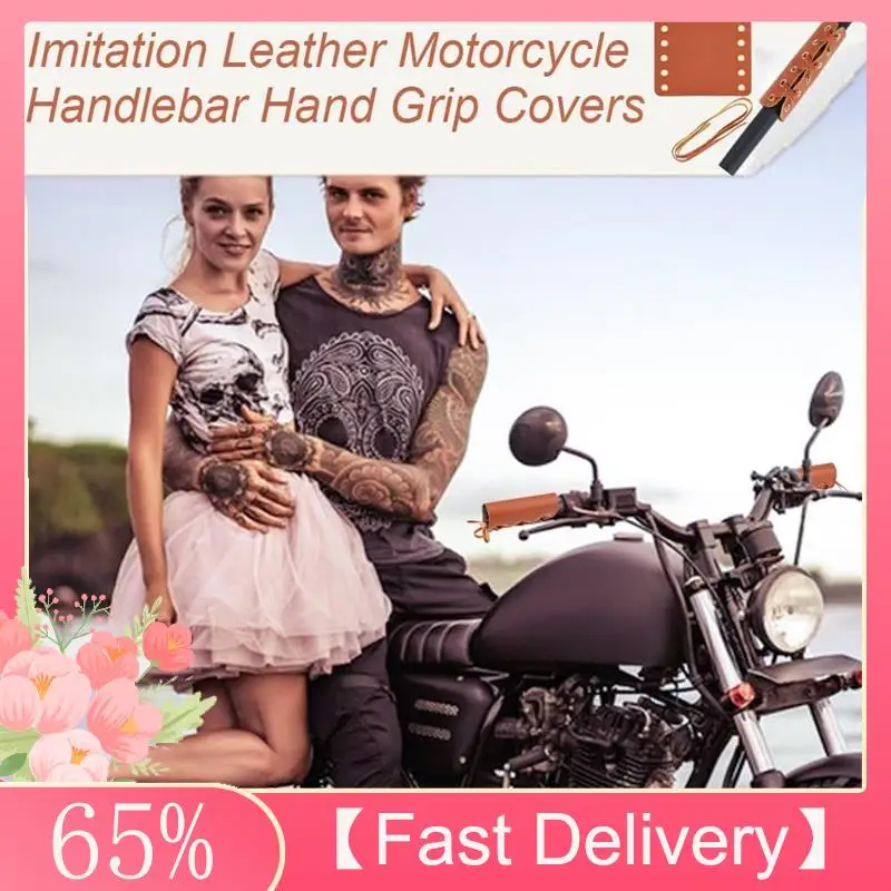 A61Z Deals 10 Sets Motorcycle Stuur Wraps Met Touw 4.3X4.5 Inch Motorcycle Thruster Grip Covers Voor Motorcycle Chopper