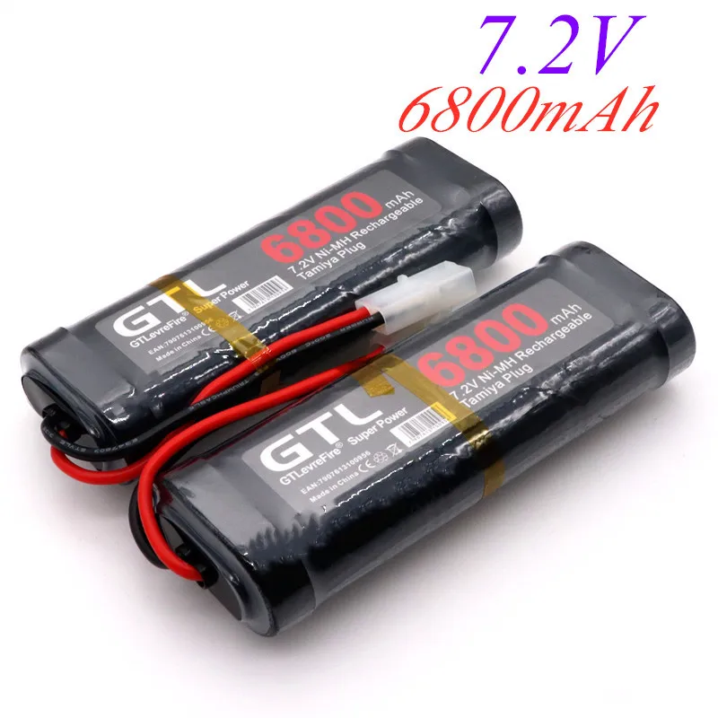 

2023 New 7.2V Battery 6000mAh NiMH Batteries Pack For RC Car Truck Buggy Boat Tank Ni-Mh Baterias gray supper power