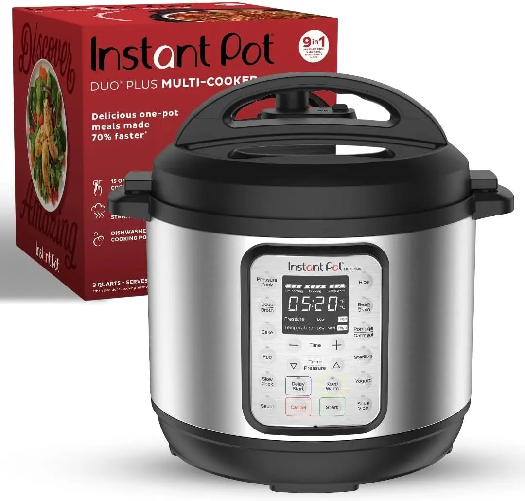 9-in-1 Electric Pressure Cooker, Slow Cooker, Rice Cooker, Steamer, Sauté, Yogurt Maker, Warmer & Sterilizer