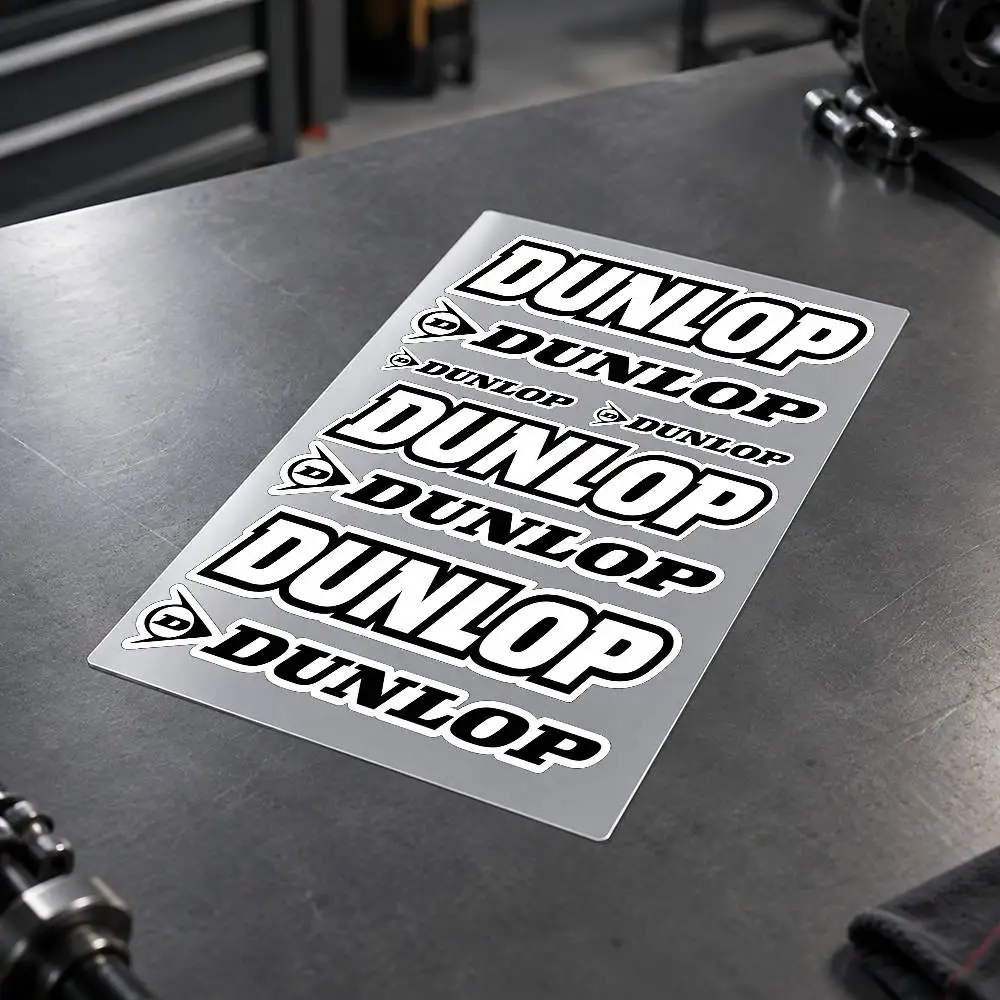 D-DUNLOP Motorcycle Decal Sticker Kit Reflective Graphics For Helmet Tank Fairing Body Custom Bike