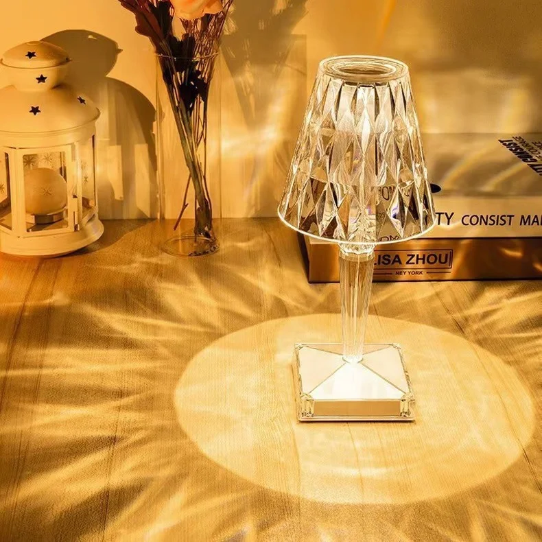 

Ночник ZK50 Crystal: Декоративный светильник для ресторана и спальни, атмосферная подсветка, настольная лампа для спальни