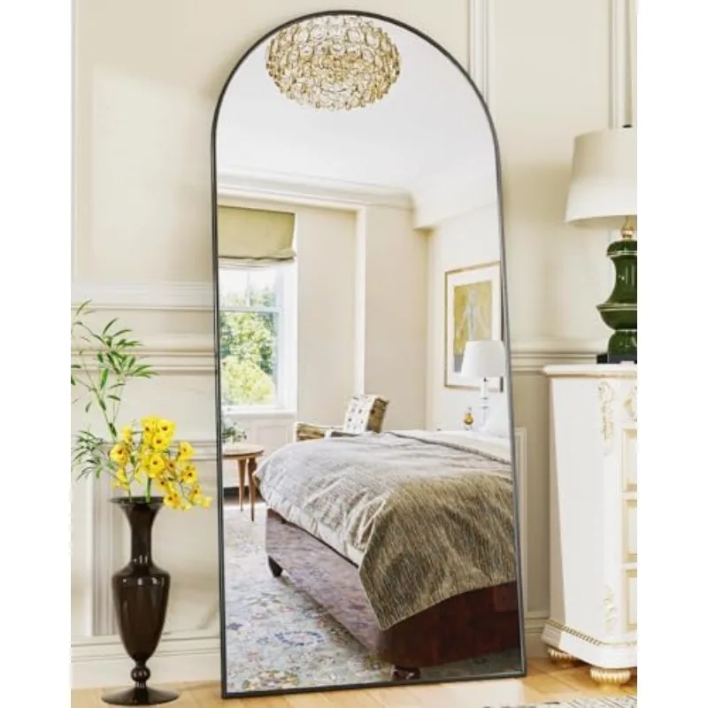 

Full Length Mirror, 58""x19"" Arch Floor Mirror, Floor Standing Mirror Freestanding Arch Full Body Mirror with Stand for Bedroom