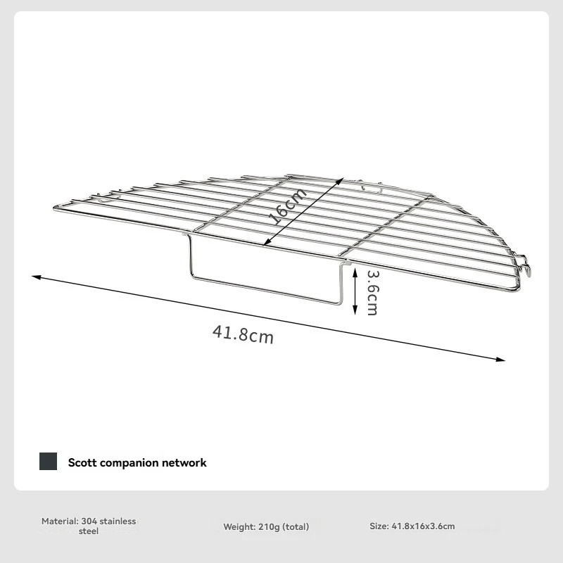 CAMPINGMOON GRW-30 Scott Companion 304 الفولاذ المقاوم للصدأ صينية الخبز الملحقات شبكة تخزين المواد الغذائية