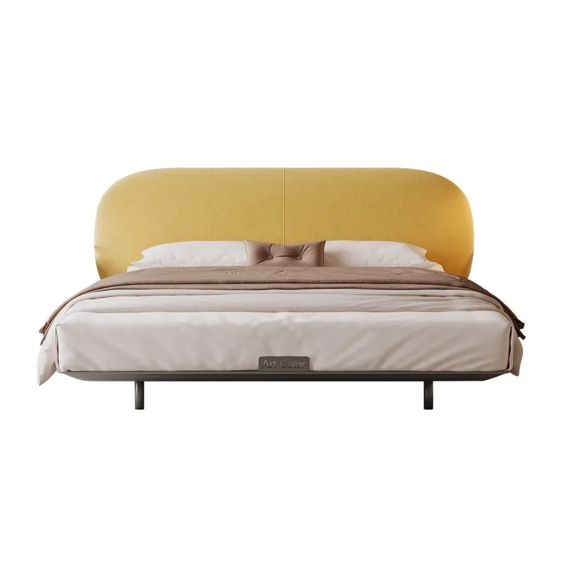 Direct sales fabric bed antique master bedroom high-end atmosphere princess girls bedroom bed cotton bed small apartment