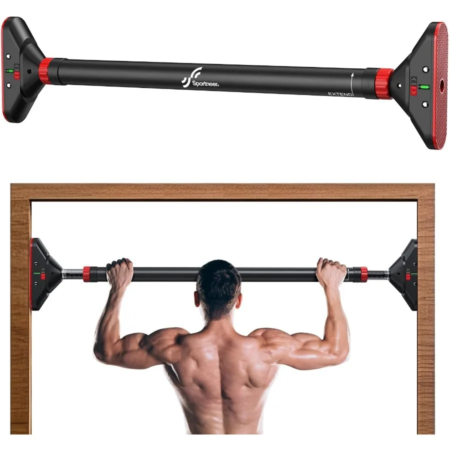 

Pull Up Bar: Strength Training Pullup Bars without Screw Adjustable Width Locking Mechanism Chin Up Bar Thickened Steel Max Lim
