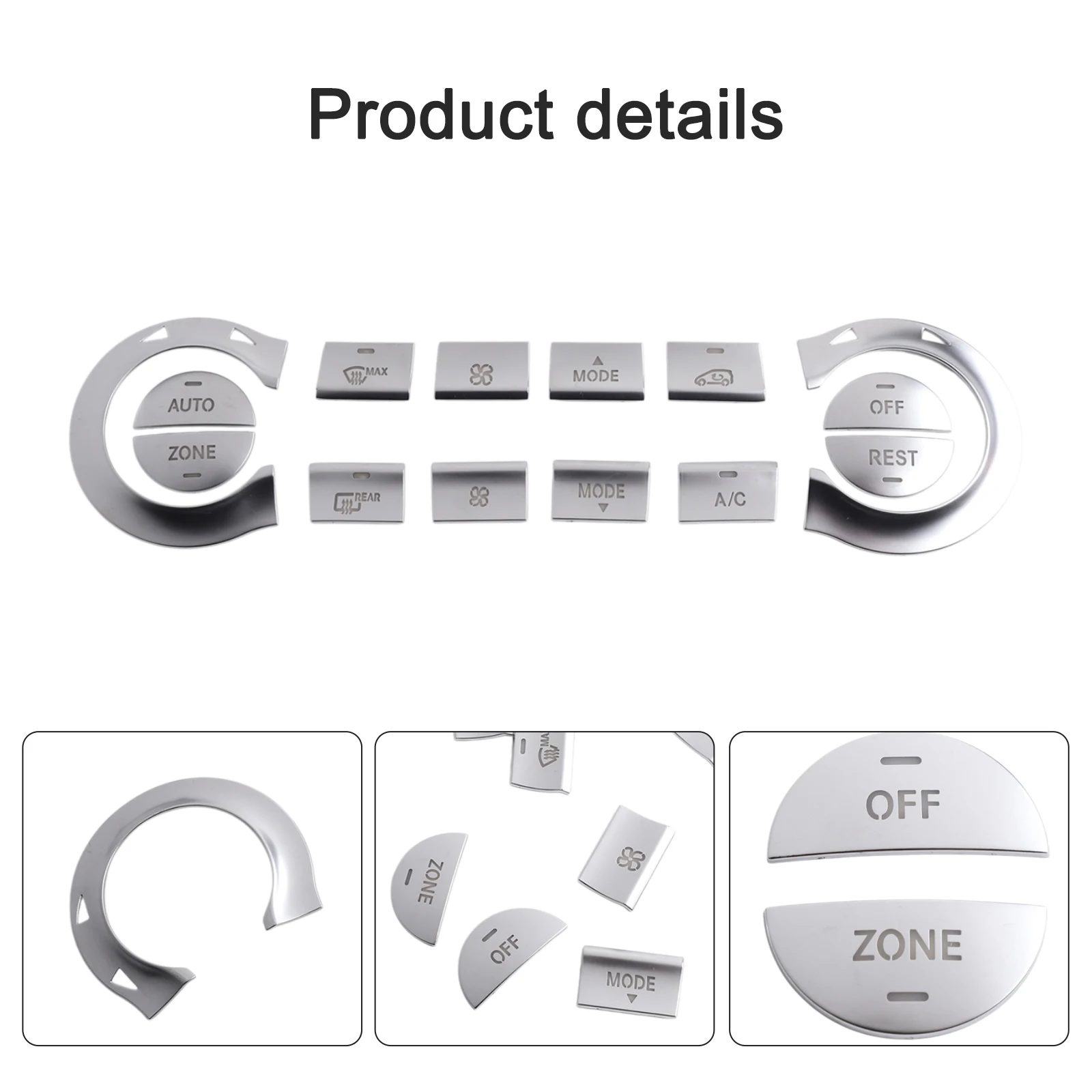 

Automotive Styling A C Button Trim Precise Fit For AC Controls Seamless Integration Design Stylish Air Conditioning Trim