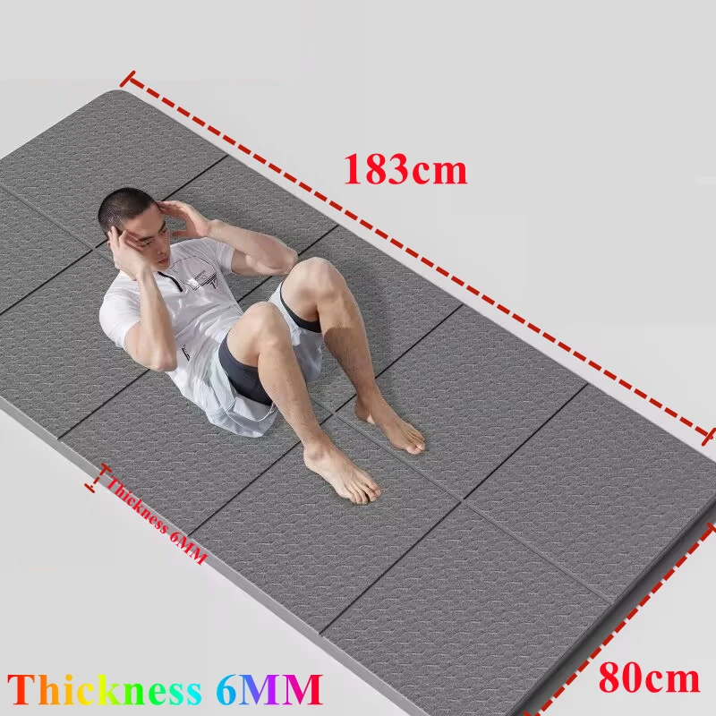 

Foldable Portable 183x80cm Yoga Mat Eco Friendly Folding Travel Fitness Exercise Mat 6mm Thicknesses for Yoga Floor Workouts