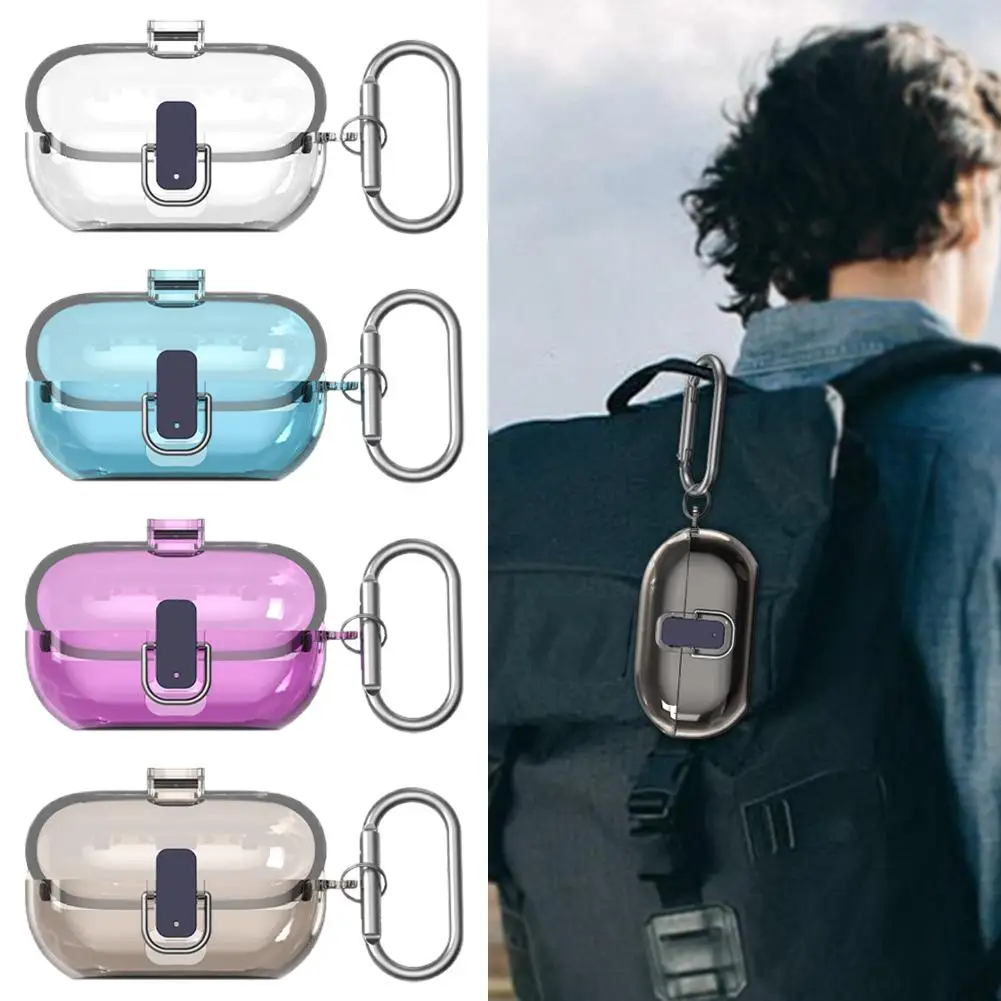 Lock Design Simple Earphone Bag For Apple Magic Sound Beat Solo Buds All-inclusive BT Earphone Protective Case TPU Transluc O0C8