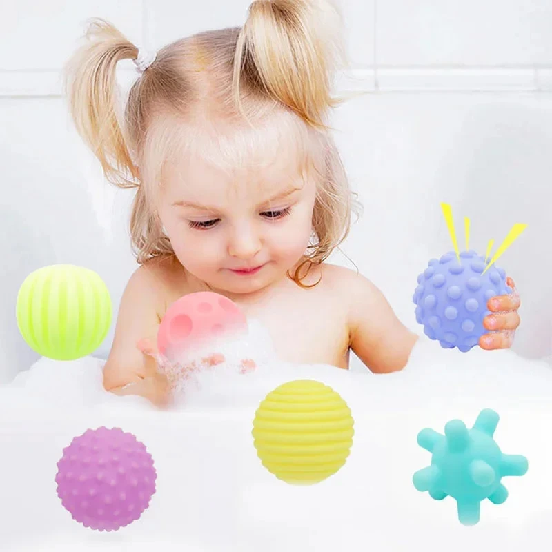 Baby Toys Sensory Balls Children Textured Hand Touch Ball Soft Massage Ball Infant Rattle Development Toys 0 6 12 Months