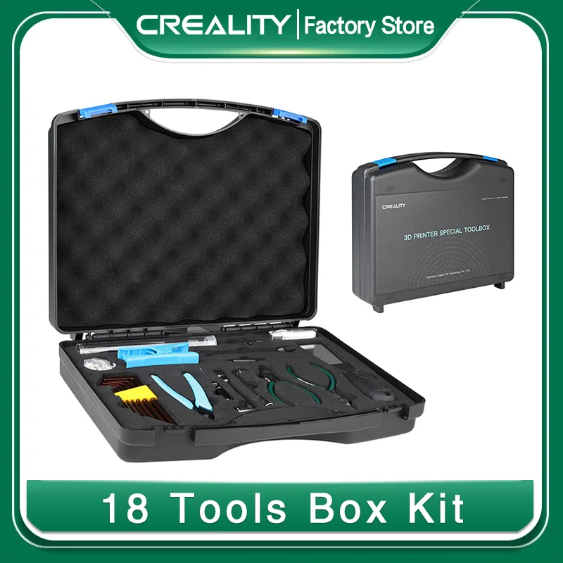 Creality 3D Printer Tool Box Kit 18 Tools Installation Maintenance Cleaning Tools Set Accessories Mechanical Properties