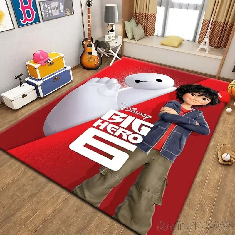 Disney Big Hero 6 Pattern Rug Carpets 80x120cm Decor for Bathroom Kids Floor Mat Living Room Children's Bedroom Sofa