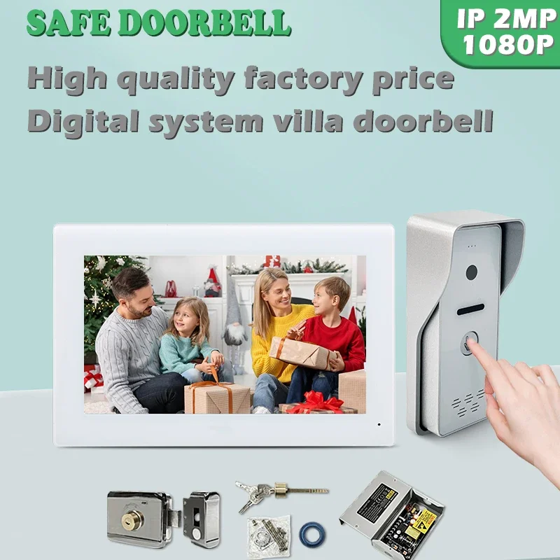 

7-Inch Video Door Phone Recording Night Vision Doorbell Camera 1-High Definition TFT LCD Monitors Wired Acrylic Villa Intercom