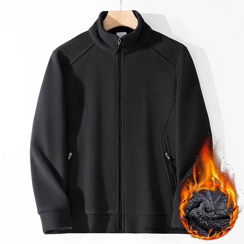 6XL 7XL 8XL الرجال سترات صوف الضأن حجم كبير معاطف الخريف الشتاء الصوف الدافئة القمم كبيرة الحجم في الهواء الطلق بلون بلوزات #3